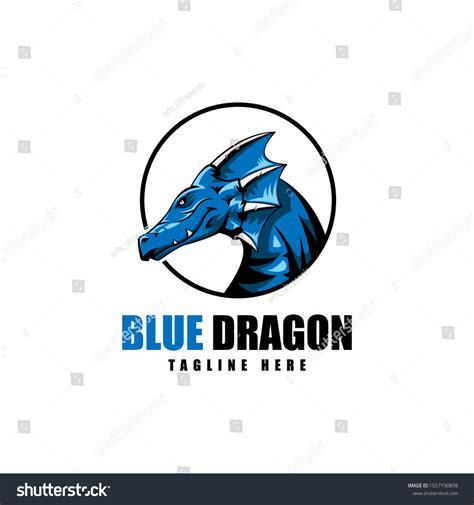 Blue Dragon Logo Vector Icon Illustration Stock Vector (Royalty Free ...