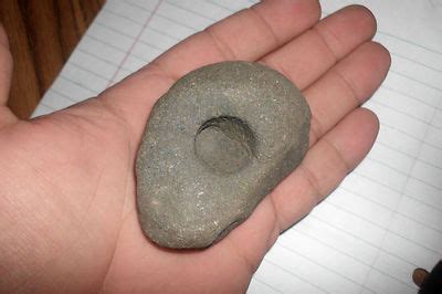 Midwest Native American Indian Artifact Nutting Stone or Fire Starter tool | #292410402