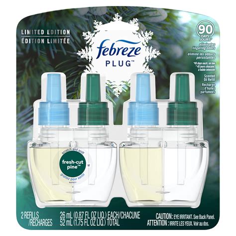 Febreze Plug Air Freshener Scented Oil Refill, Fresh-Cut Pine, 2 count ...