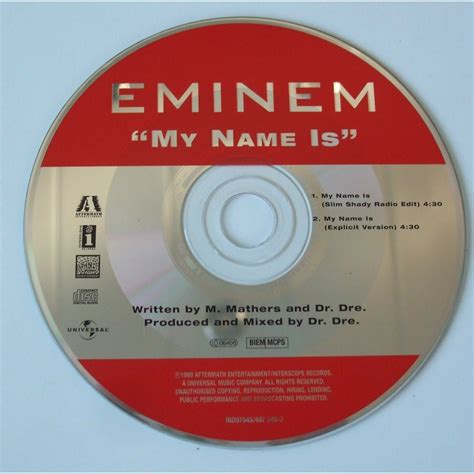 My name is by Eminem, CDS with dom88 - Ref:118394830