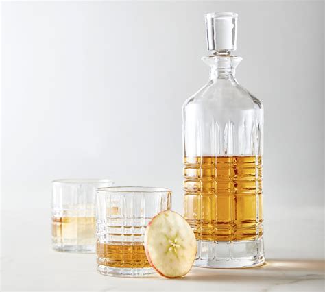 Plaid Liquor Decanter 3-Piece Gift Set | Pottery Barn