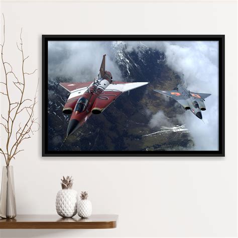 Sukhoi Su 27 Flanker Fighter Aircraft Framed Canvas Prints Wall Art De ...