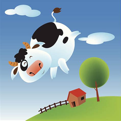 Flying Cow Illustrations, Royalty-Free Vector Graphics & Clip Art - iStock