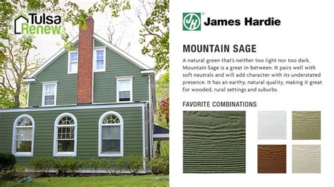 Mountain Sage Green: James Hardie Siding Color Combinations