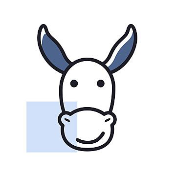 Donkey Icon Farm Animal Vector Illustration Head Symbol Mule Vector, Head, Symbol, Mule PNG and ...