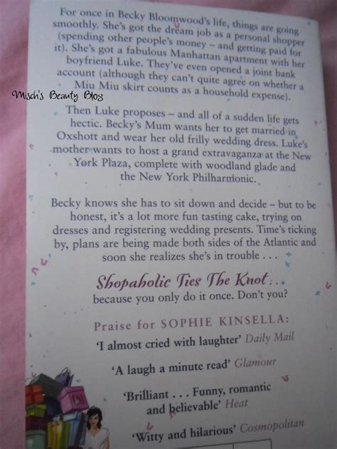 Misch's Beauty Blog: Book Review: Shopaholic Series by Sophie Kinsella