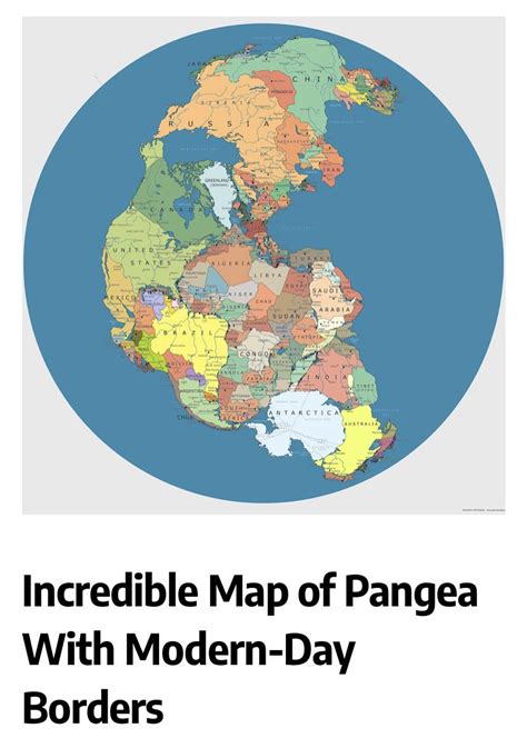 Pangea: the theoretical world map before “continental drift” : r ...