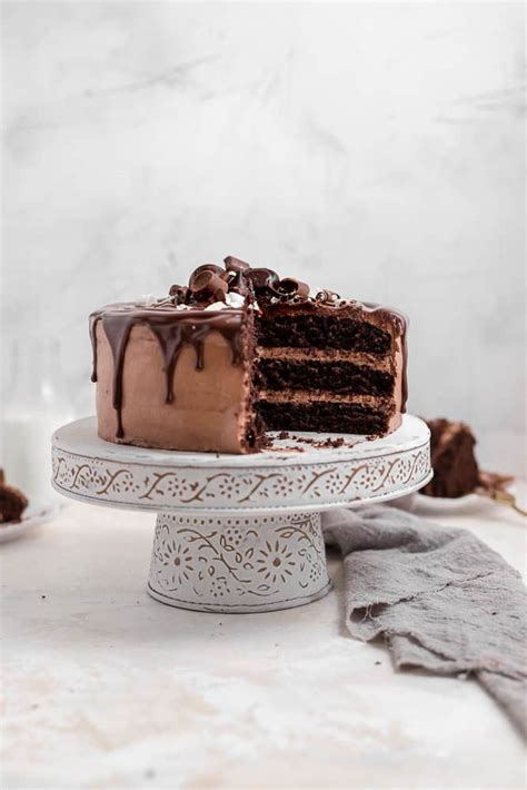 Chocolate Cake with Cream Cheese Frosting - Tasty Treat Pantry