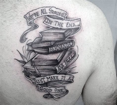 75 Book Tattoos For Men - Reading Inspired Design Ideas