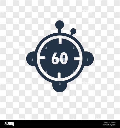 Minute Countdown vector icon isolated on transparent background, Minute Countdown transparency ...