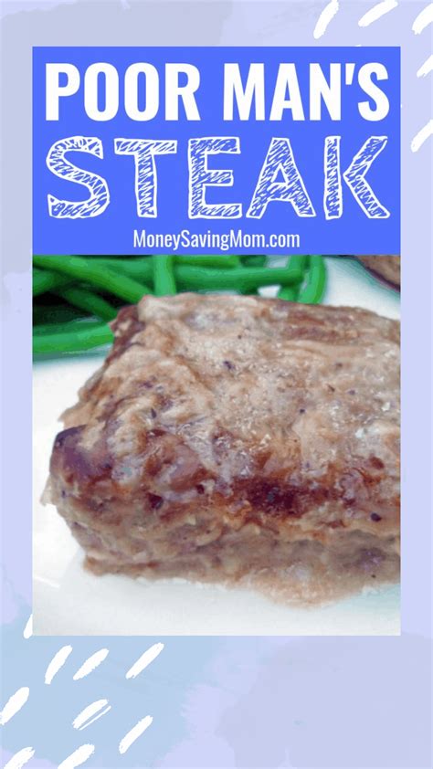 Poor Man's Steak | Recipes, Budget freezer meals, Frugal meals
