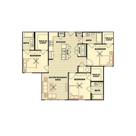 Floorplans | Catalyst, Student Apartments for Tallahassee, FL at FSU ...