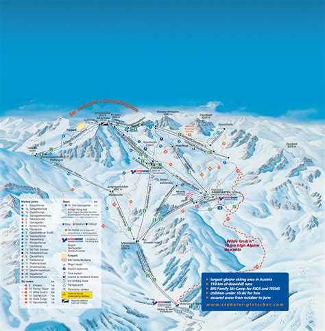 Piste map Stubaier Gletscher (2008-2009) | AlpenCams