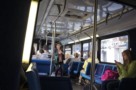 Passengers Inside an MTA Bus Editorial Stock Photo - Image of destination, commuters: 30948458