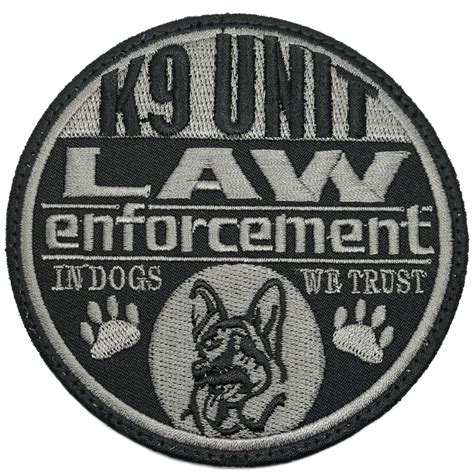 K9 LAW ENFORCEMENT PATCH - BLACK FOLIAGE – Hock Gift Shop | Army Online ...