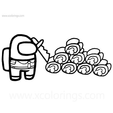 Among Us Ghost Coloring Pages - XColorings.com