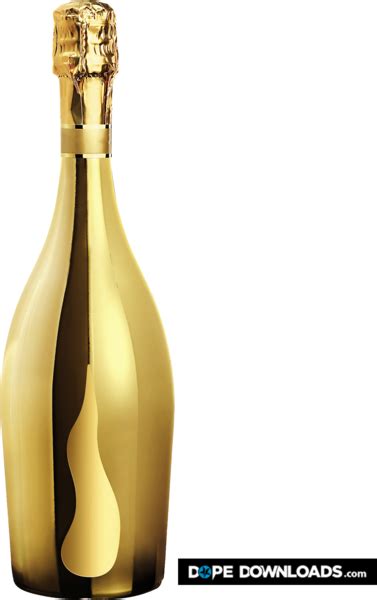 Gold Champagne Bottle (PSD) | Official PSDs