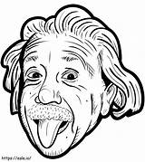 Albert Einsteins Face coloring Page sketch template