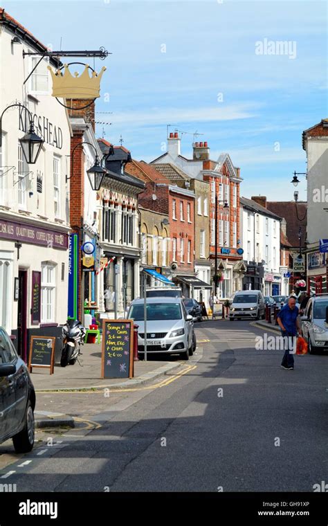 Town centre of Chertsey Surrey UK Stock Photo - Alamy