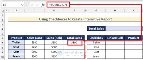 Create an Excel Data Entry Form That Includes Checkboxes