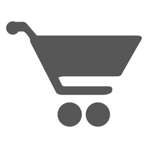 Shopping cart silhouette icon - Transparent PNG & SVG vector file