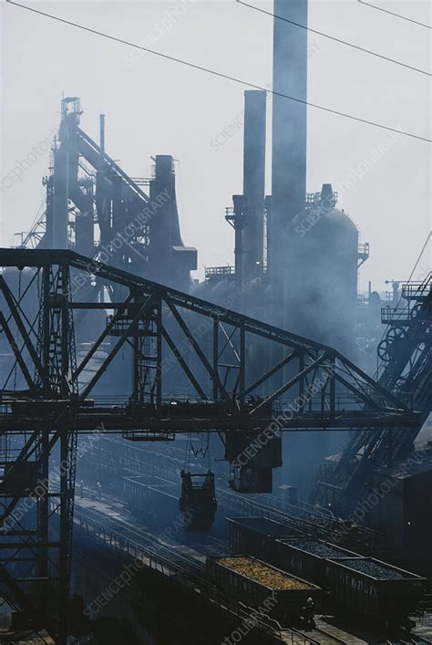 Smoke Pollution from Steel Mill - Stock Image - C012/1458 - Science Photo Library