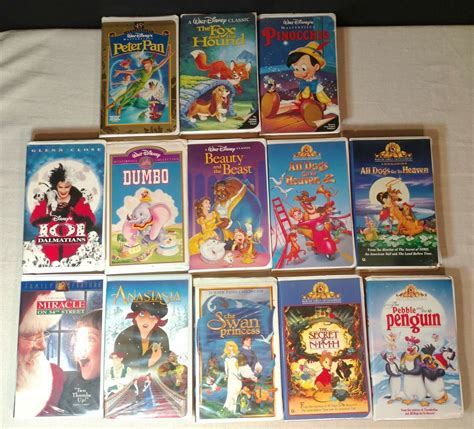 VHS Kids Video Movies 13 in Lot, Disney, Pinnochio Beauty & Beast, Swan Princess | eBay