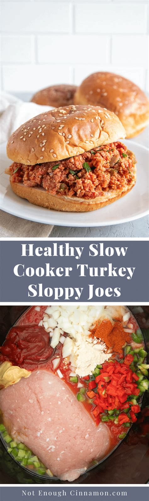 Healthy Slow Cooker Turkey Sloppy Joes - Not Enough Cinnamon