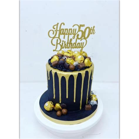 Black & Gold Cake | Belles Bakery