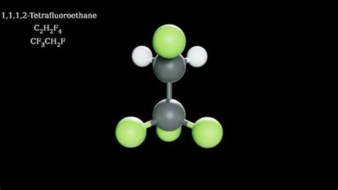 Tetrafluoroethane Molecule 3d Model Structure Animation Stock Footage Video (100% Royalty-free ...