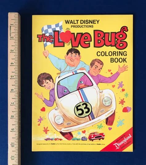 SCARCE WALT DISNEY THE LOVE BUG Coloring Book (Hunt's Premium, 1969) DISNEYLAND $24.99 - PicClick