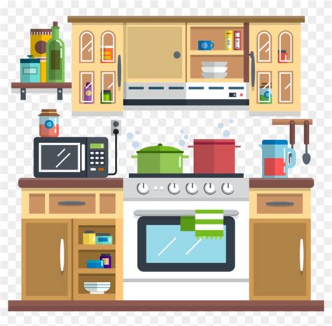 Kitchen Vector - Kitchen Of The House Clipart - Png Download (#5295339 ...