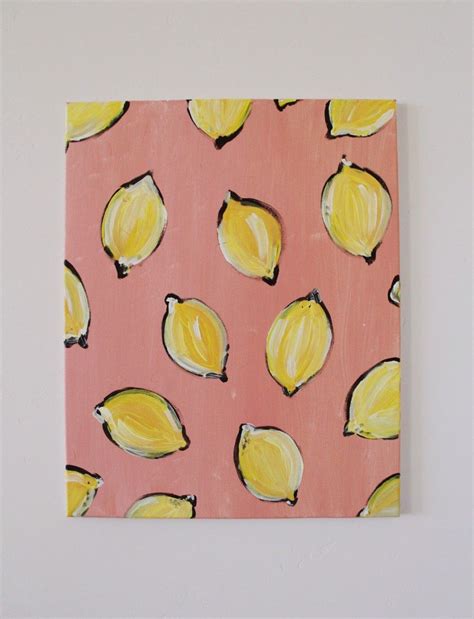 Lemon Happy | Mini canvas art, Canvas painting, Small canvas art