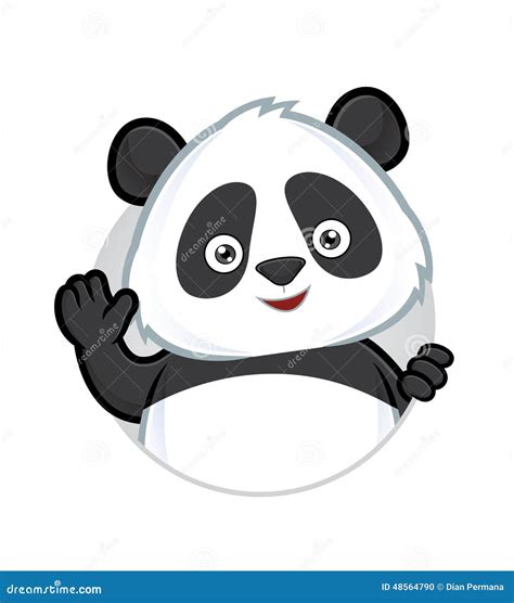 Panda Waving Stock Vector - Image: 48564790