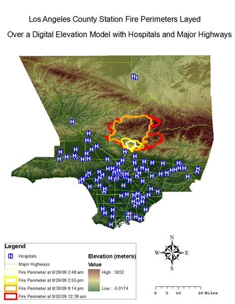 Geography 7 Lab 1E: Week 8- Los Angeles Station Fire