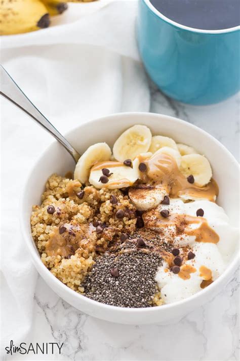 Greek Yogurt And Quinoa Breakfast Bowls - Slim Sanity