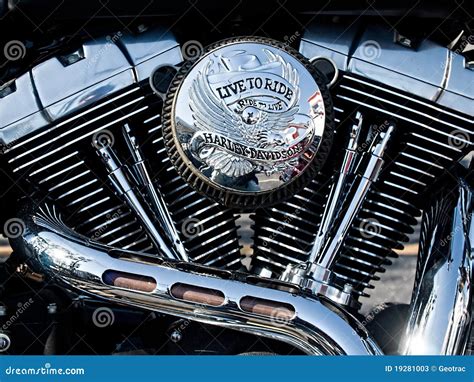 V-twin motorcycle engine editorial stock photo. Image of davidson - 19281003