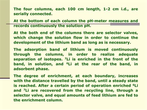 PPT - Separation of lithium isotopes by chemical exchange ...