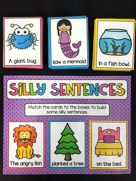 Silly Sentences - Writing Center | Silly sentences, Writing center ...