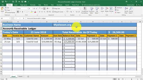 How To Create An Accounts Receivable Spreadsheet In Excel - Printable ...