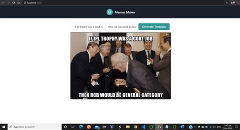 GitHub - qwertypool/Memes-Maker: Made using ReactJS , tailwind css and imgflip API to generate memes