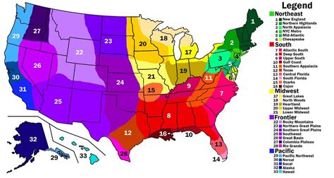 Regions of the United States : r/coolguides