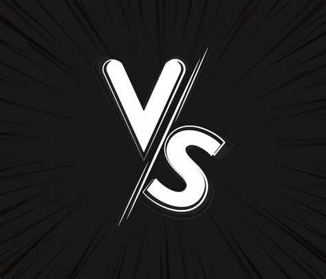 Premium Vector | Versus sign. black and white symbol. vector illustration