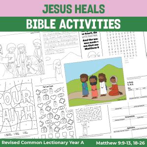 Jesus Heals Activity Pages - Bible Crafts Shop