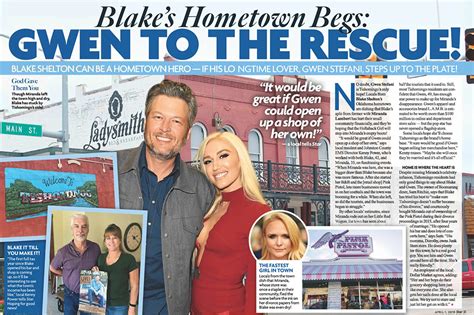 Blake Shelton’s hometown begs: Gwen to the rescue! | Coleman-Rayner