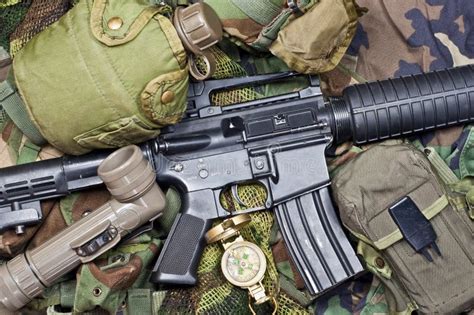 Weapons And Military Equipment Stock Photo - Image of ammunition, m4a1: 36721692