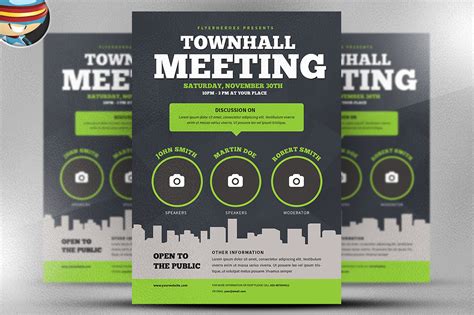 Community Meeting Flyer Template ~ Flyer Templates ~ Creative Market