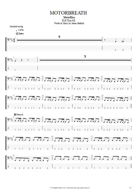 Motorbreath Tab by Metallica (Guitar Pro) - Full Score | mySongBook