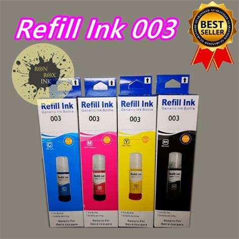 Ink Refill 003 ink for Epson L3110 L3116 L3150 L4150 L5190 L6160 Series | Lazada PH