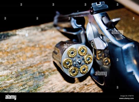 Bullets of the revolver in a chamber Stock Photo - Alamy